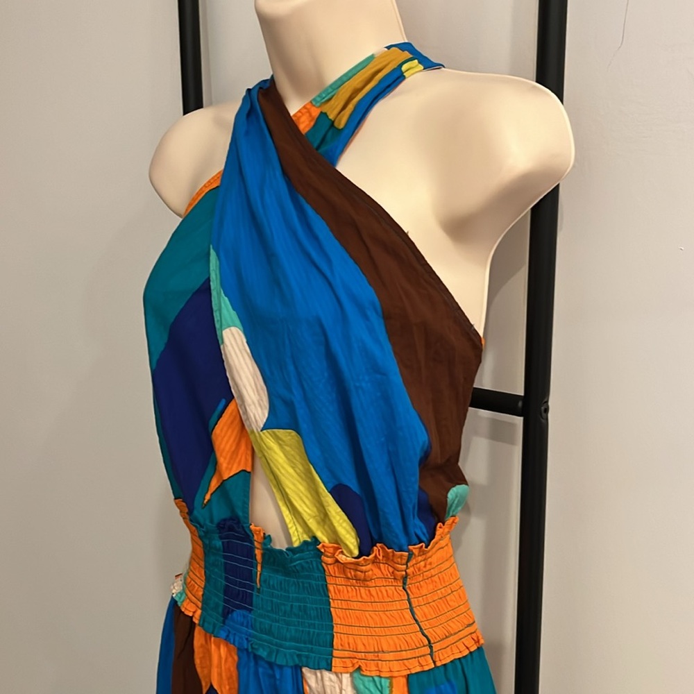 Anthro Tracy Reese Maxi Dress 3X Halter Boho Viral Luxury Statement NWT - Picture 10 of 12